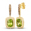 Thumbnail Image 1 of Le Vian Natural Peridot Earrings 1/2 ct tw Diamonds 14K Honey Gold