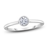 Thumbnail Image 0 of Diamond Solitaire Engagement Ring 1/2 ct tw Bezel-Set Round 14K White Gold (I2/I)