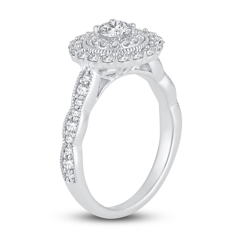 Main Image 2 of Diamond Engagement Ring 1 ct tw Round 14K White Gold