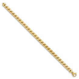 Men's Polished Link Bracelet 14K Yellow Gold