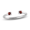 Thumbnail Image 1 of Juliette Maison Natural Garnet Cuff Ring 10K White Gold