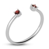 Thumbnail Image 2 of Juliette Maison Natural Garnet Cuff Ring 10K White Gold