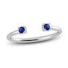 Thumbnail Image 0 of Juliette Maison Natural Blue Sapphire Cuff Ring 10K White Gold