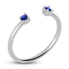 Thumbnail Image 1 of Juliette Maison Natural Blue Sapphire Cuff Ring 10K White Gold