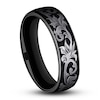 Thumbnail Image 1 of Scroll Wedding Band Black Titanium 6.5mm