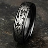 Thumbnail Image 3 of Scroll Wedding Band Black Titanium 6.5mm