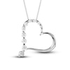 Thumbnail Image 1 of Diamond Heart Pendant Necklace 1/4 ct tw Round 14K White Gold 18&quot;