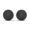 Thumbnail Image 1 of Men's Black Diamond Stud Earrings 1 ct tw Round 10K White Gold