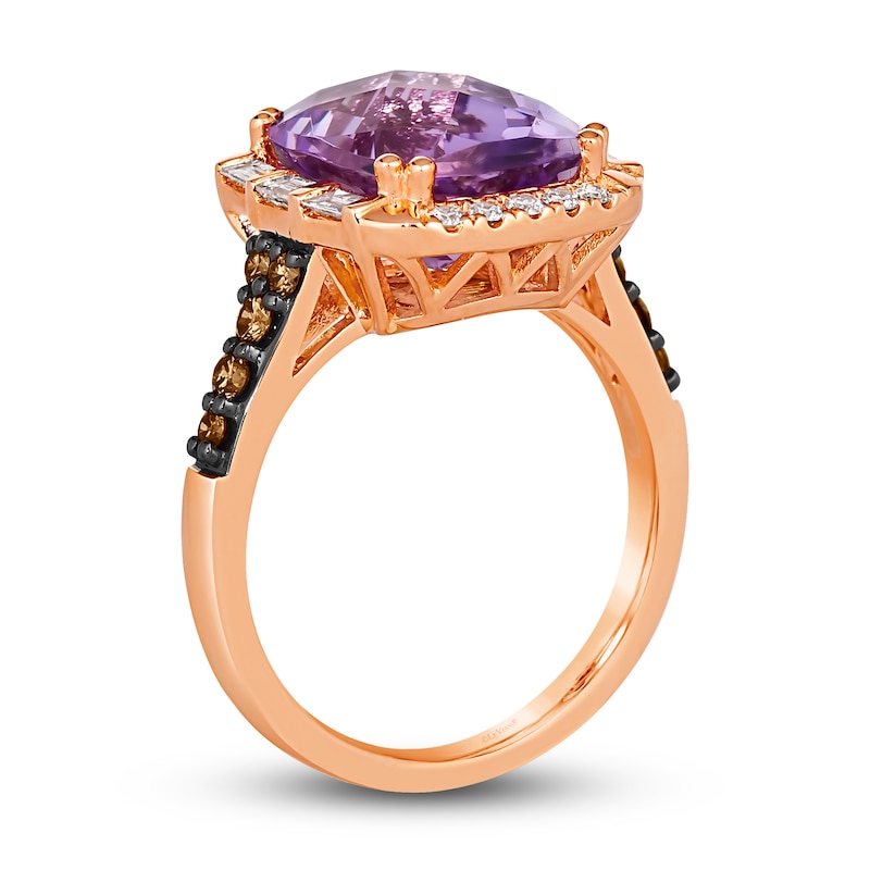 Main Image 2 of Le Vian Natural Amethyst Ring 1/2 ct tw Diamonds 14K Strawberry Gold