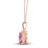 Thumbnail Image 2 of Le Vian Natural Amethyst Necklace 1/6 ct tw Diamonds 14K Strawberry Gold