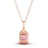 Thumbnail Image 3 of Le Vian Natural Amethyst Necklace 1/6 ct tw Diamonds 14K Strawberry Gold