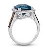 Thumbnail Image 1 of Le Vian Natural Blue Topaz Pendant Ring 5/8 ct tw Diamonds 14K Vanilla Gold