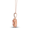 Thumbnail Image 2 of Le Vian Natural Morganite Pendant Necklace 1/2 ct tw Diamonds 14K Strawberry Gold 19&quot;