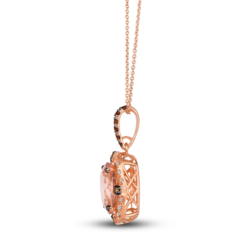 Main Image 2 of Le Vian Natural Morganite Pendant Necklace 1/2 ct tw Diamonds 14K Strawberry Gold 19&quot;