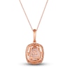 Thumbnail Image 3 of Le Vian Natural Morganite Pendant Necklace 1/2 ct tw Diamonds 14K Strawberry Gold 19&quot;