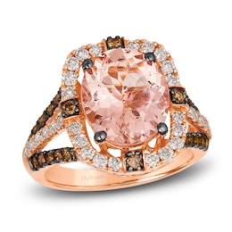 Le Vian Natural Morganite Ring 1 ct tw Diamonds 14K Strawberry Gold