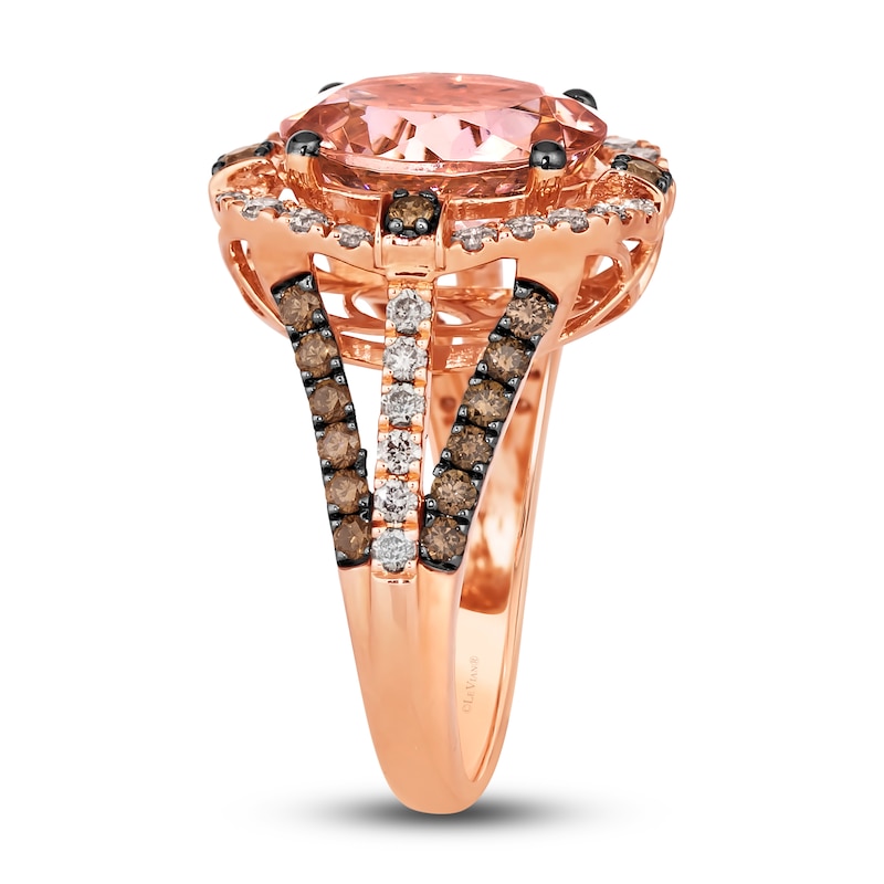 Le Vian Natural Morganite Ring 1 ct tw Diamonds 14K Strawberry Gold