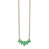 Thumbnail Image 2 of Natural Emerald Marquise Necklace 14K Yellow Gold 18&quot;