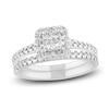 Thumbnail Image 0 of Diamond Bridal Set 3/4 ct tw Princess/Round 14K White Gold