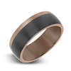 Thumbnail Image 2 of Men's Wedding Band Brown/Black Tungsten 8.0mm