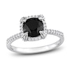 Thumbnail Image 0 of Black & White Diamond Engagement Ring 2 ct tw Round 14K White Gold