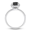 Thumbnail Image 2 of Black & White Diamond Engagement Ring 2 ct tw Round 14K White Gold