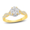 Thumbnail Image 1 of Diamond Oval Halo Engagement Ring 1 ct tw Round 14K Yellow Gold