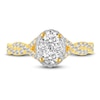 Thumbnail Image 3 of Diamond Oval Halo Engagement Ring 1 ct tw Round 14K Yellow Gold