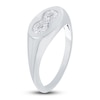 Thumbnail Image 3 of Infinity Signet Ring Diamond Accents 14K White Gold