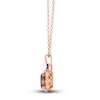 Thumbnail Image 2 of Le Vian Natural Morganite Pendant Necklace 1/2 ct tw Diamonds 14K Strawberry Gold 19&quot;