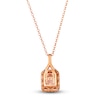 Thumbnail Image 3 of Le Vian Natural Morganite Pendant Necklace 1/2 ct tw Diamonds 14K Strawberry Gold 19&quot;