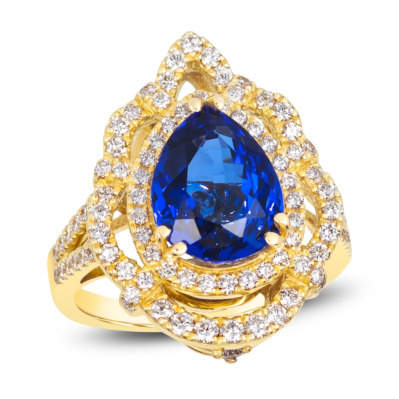 Main Image 1 of Le Vian Natural Tanzanite Ring 1 ct tw Diamonds 18K Honey Gold