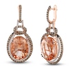 Thumbnail Image 1 of Le Vian Natural Morganite Drop Earrings 1-5/8 ct tw Diamonds 18K Strawberry Gold