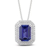 Thumbnail Image 1 of Le Vian Natural Tanzanite Pendant Necklace 3/4 ct tw Diamonds 18K Vanilla Gold 18&quot;