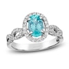 Thumbnail Image 1 of Le Vian Natural Blue Paraiba Tourmaline Ring 1/2 ct tw Diamonds 18K Vanilla Gold