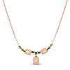 Thumbnail Image 1 of Le Vian Natural Opal & Chrome Diopside Necklace 7/8 ct tw Diamonds 14K Strawberry Gold 18&quot;