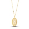 Thumbnail Image 2 of High-Polish Solid Cross Medallion Necklace 14K Yellow Gold 22&quot;