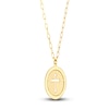 Thumbnail Image 3 of High-Polish Solid Cross Medallion Necklace 14K Yellow Gold 22&quot;