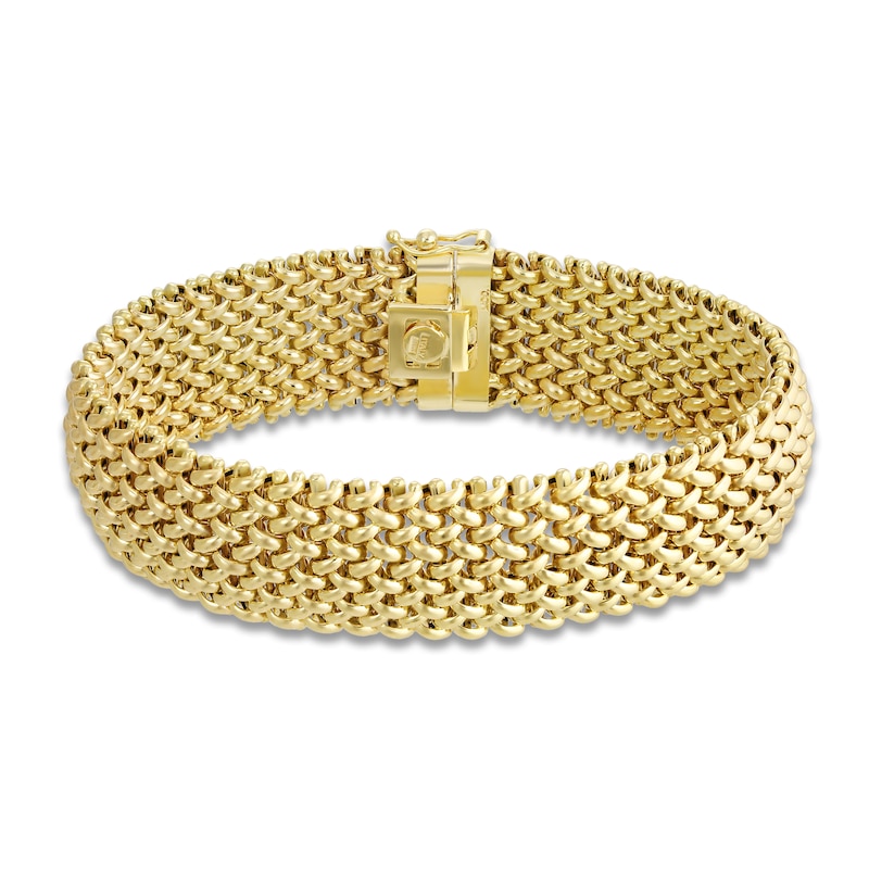 Main Image 1 of LUXE by Italia D'Oro Riso Bracelet 18K Yellow Gold 7.25&quot; 18.0mm