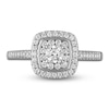 Thumbnail Image 3 of Diamond Halo Engagement Ring 1/2 ct tw 14K White Gold