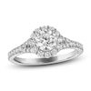 Thumbnail Image 1 of Diamond Halo Engagement Ring 1-1/6 ct tw 14K White Gold