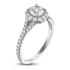 Thumbnail Image 2 of Diamond Halo Engagement Ring 1-1/6 ct tw 14K White Gold