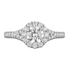 Thumbnail Image 3 of Diamond Halo Engagement Ring 1-1/6 ct tw 14K White Gold