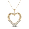 Thumbnail Image 1 of Diamond Heart Pendant Necklace 1/2 ct tw 10K Yellow Gold