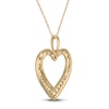 Thumbnail Image 3 of Diamond Heart Pendant Necklace 1/2 ct tw 10K Yellow Gold