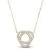 Thumbnail Image 1 of Diamond Circle Pendant Necklace 1/4 ct tw 14K Yellow Gold