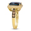 Thumbnail Image 3 of Le Vian Natural Blue Topaz  & Diamond Ring 5/8 ct tw 14K Honey Gold