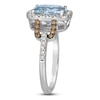 Thumbnail Image 3 of Le Vian Natural Aquamarine & Diamond Ring 1/2 ct tw 14K Vanilla Gold