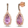 Thumbnail Image 1 of Le Vian Natural Amethyst & Diamond Earrings 5/8 ct tw 14K Strawberry Gold