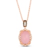 Thumbnail Image 1 of Le Vian Natural Opal & Diamond Pendant Necklace 1/3 ct tw 14K Strawberry Gold